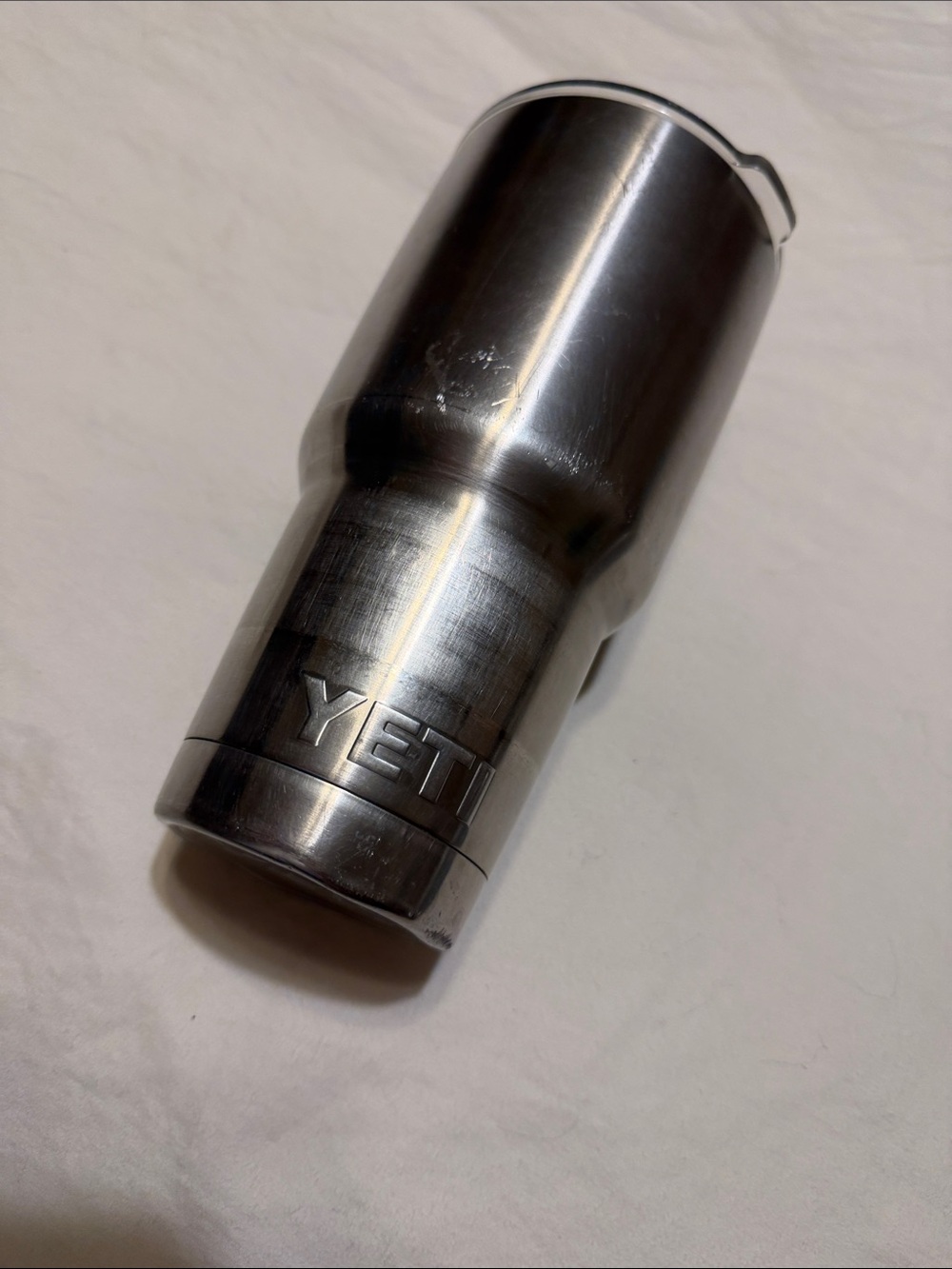 Yeti Stainless Steel Tumbler - Silver Brushed Finish
